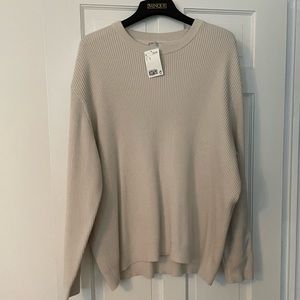 H&M CREAM RELAXED MENS SWEATER
